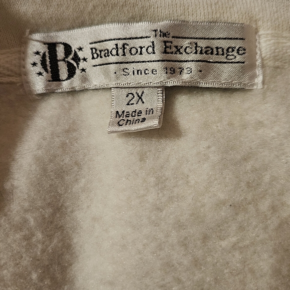 The Bradford Exchange White Zip-Up Sweater with Elvis Design 50s - Picture 4 of 7